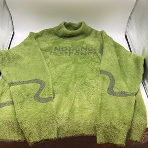 Unisex Guuka Green Mock Turtleneck Sweater Large